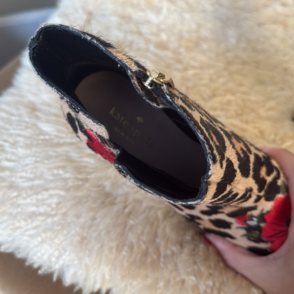Kate Spade leopard floral ankle boots - Picture 8 of 11